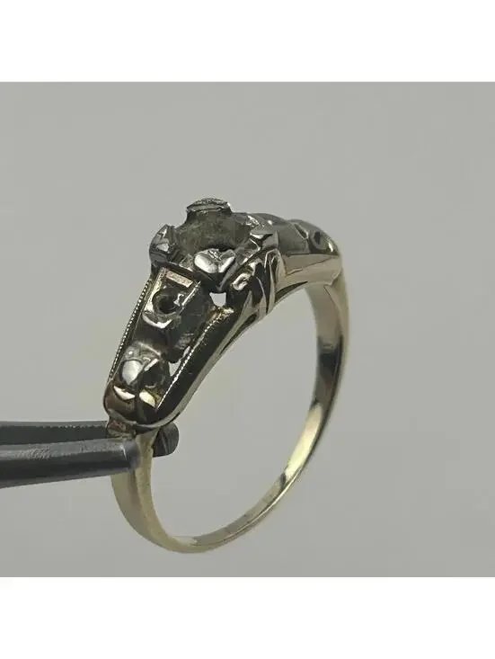 Granat Bros 14k Yellow Gold Engagement Ring Setting Mounting 1.84 Grams NO STONE - Picture 6 of 16